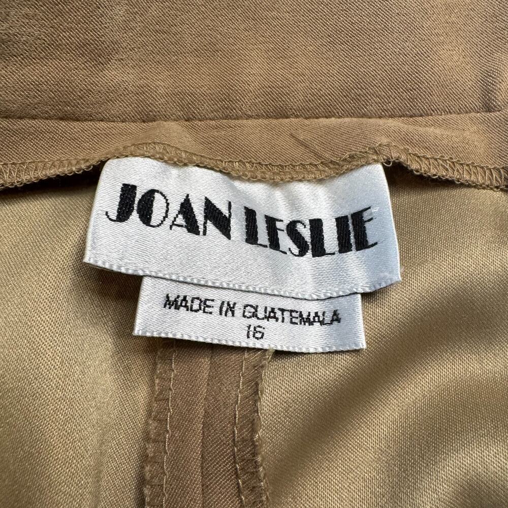 VTG Joan Leslie 3pc Skirt & Pants Beige Khaki Suit Womens Size 16 NWT Business - Picture 15 of 16